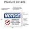 Signmission Important Don't Pour Grease Sign With Symbol, 14 in W x Rectangle, Vinyl Decal OS-2PACK-NS-D-1014-L-13645 - alternate 5